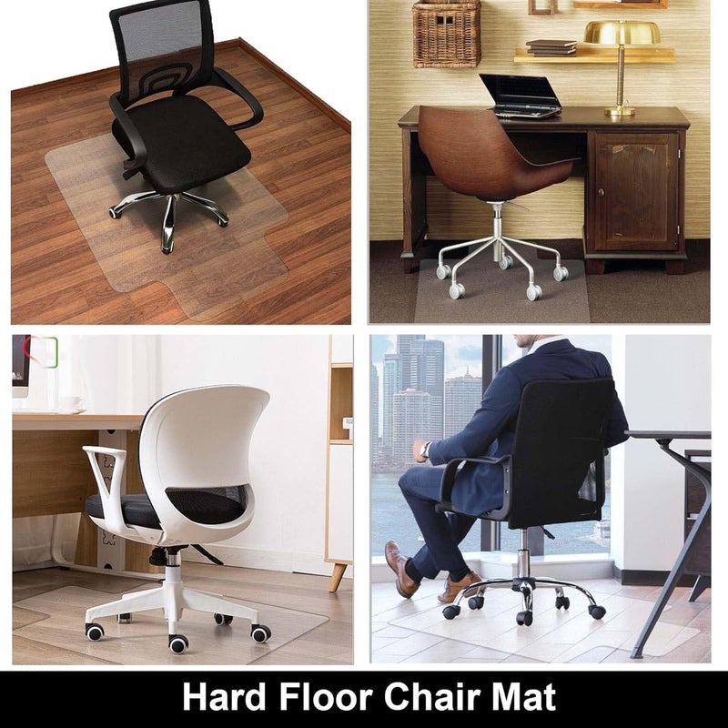 AiBOB 2 Pack Office Chair Mat for Hardwood Floor, 36 X 48 inches, Hard Floor Chair Mats Under Computer Desk, Easy Glide for Rolling Chairs, No Curling - Image 2